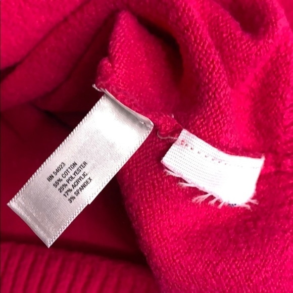 Gap Hot Pink Button turtleneck Sweater pullover medium women’s - Picture 5 of 7